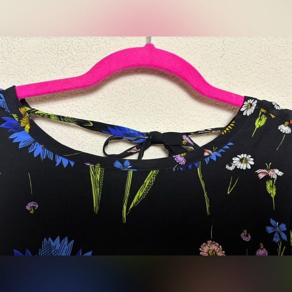 Maeve Anthropologie Lucinda 100% Silk Wildflower Floral Pocketed Swing D… - Picture 7 of 15